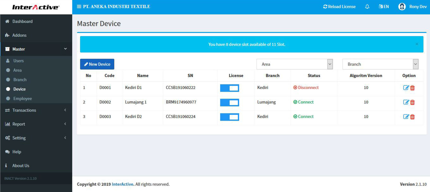 Application connecting InterActive Fingerprint device with HRIS Software InterActive InAct