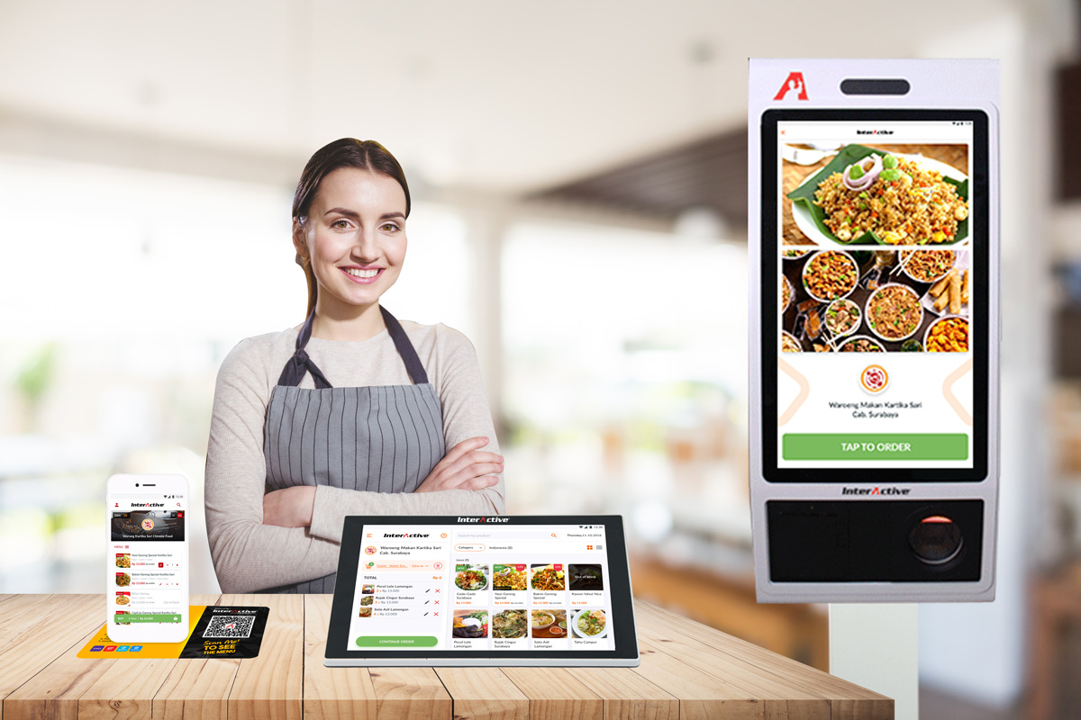 add-ons tambahan interactive myprofit take away order, software Pos customer self order