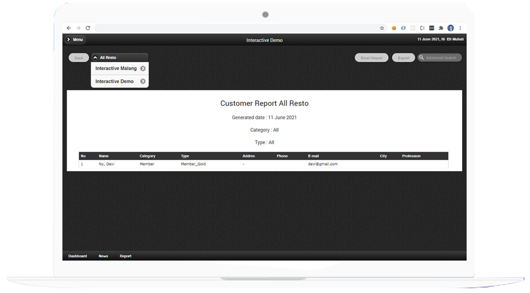 interactive myprofit type pos kasir online order