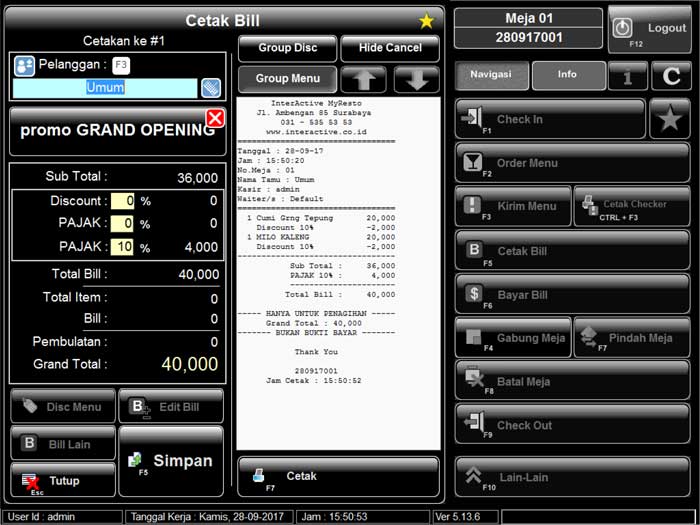InterActive MyResto, Software Kasir Restoran Fitur Terlengkap