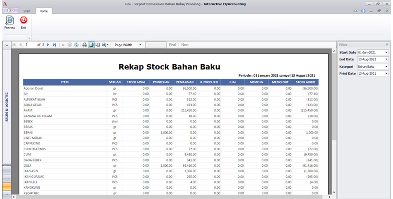 InterActive MyAccounting, software akuntansi fitur stok
